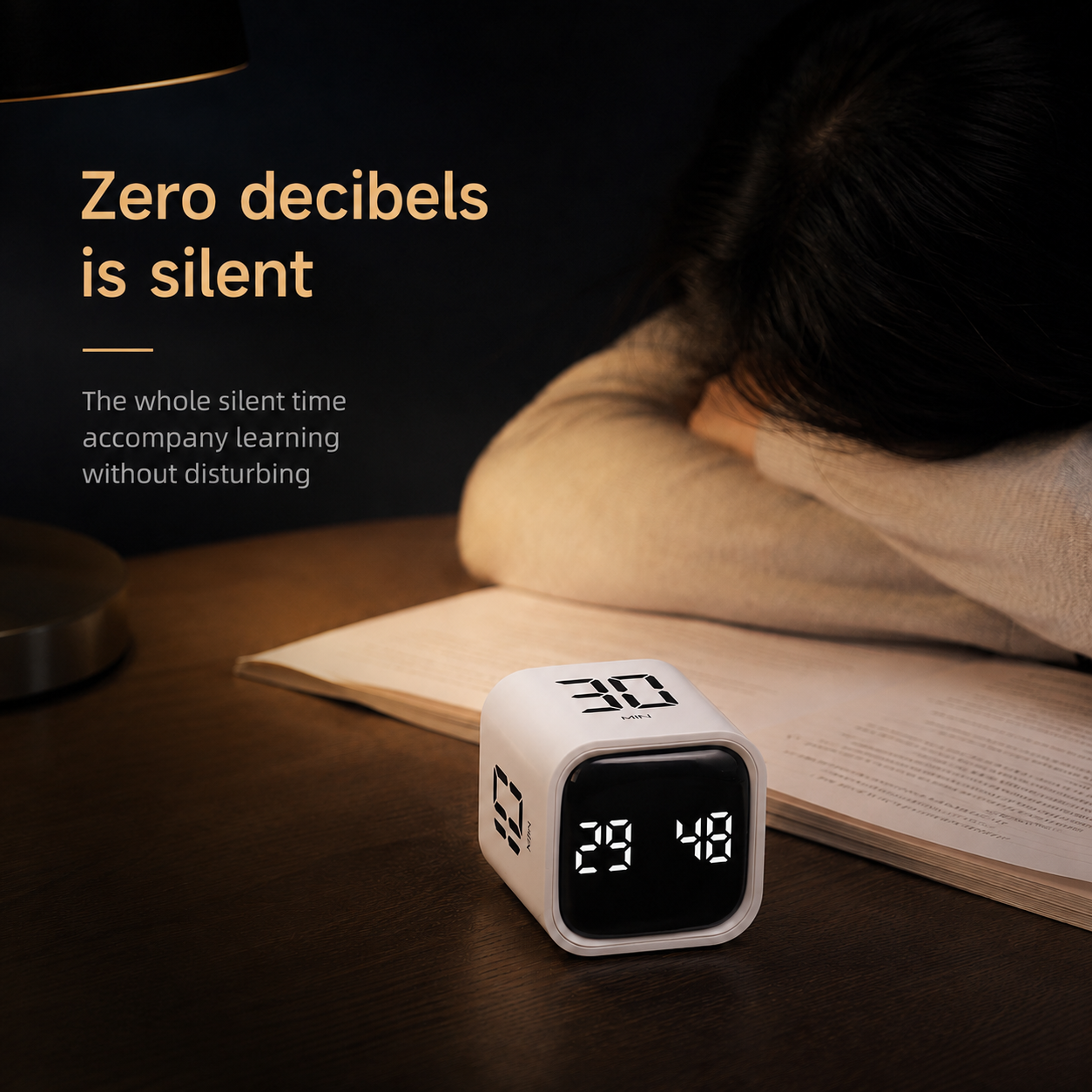 Focus Cube Gravity Timer – Rechargeable Digital Pomodoro Timer